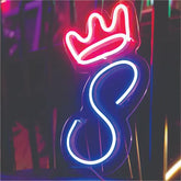 Custom Name Letter Neon with crown or heart